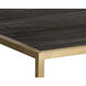 Carver 59 X 31.5 inch Clear / Matte Gold Coffee Table